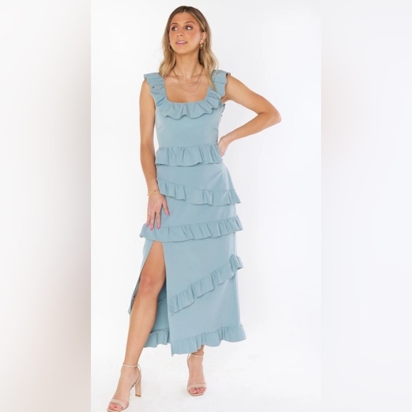 SHOW ME YOUR MUMU Greta Dress In Silver Sage - Picture 2 of 5